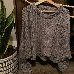 Free People On Your Side Cropped Knit Sweater
